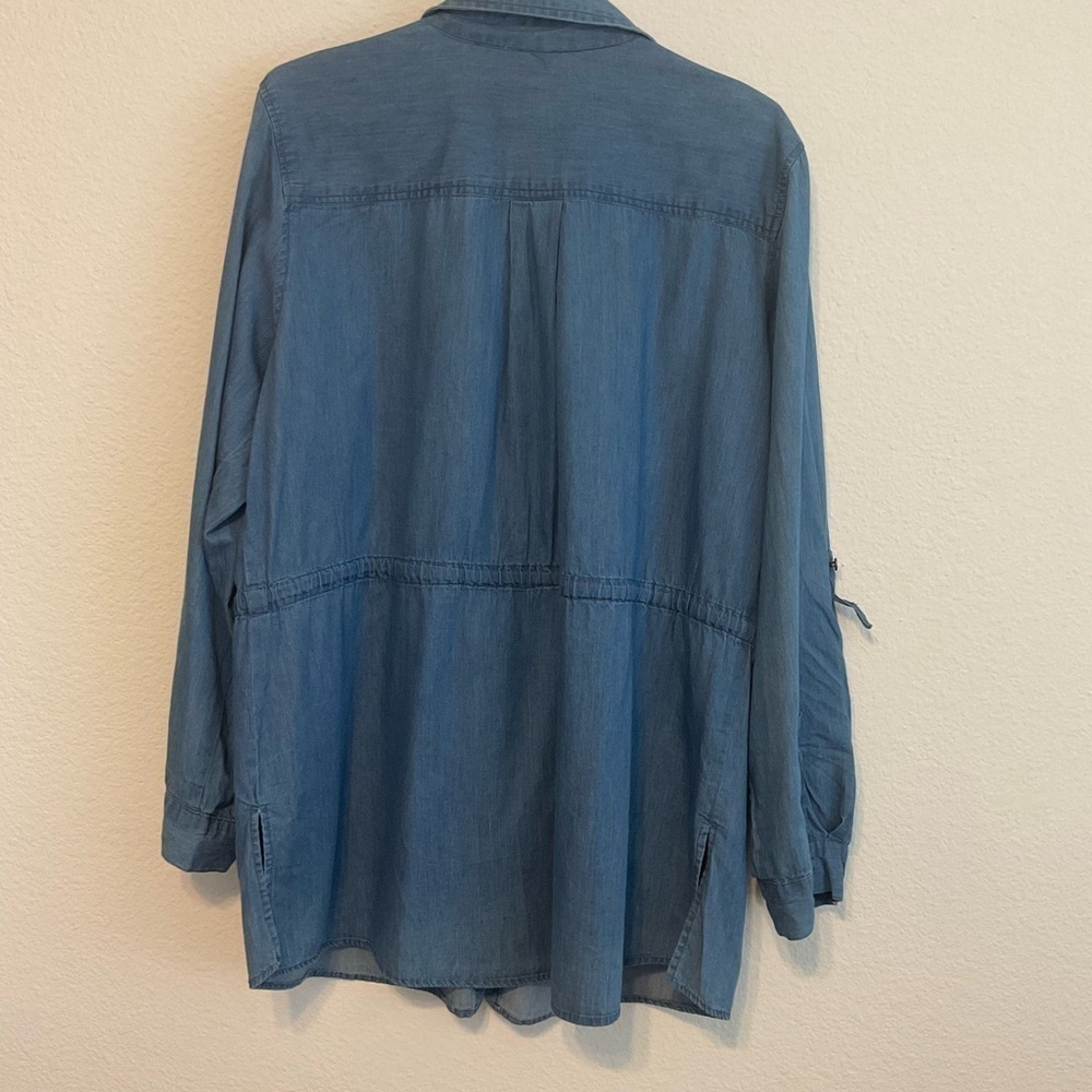 Ashley Stewart Denim Jacket Button Down Lightweight   1X - Picture 5 of 8